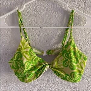 Blackbough green retro floral bikini set